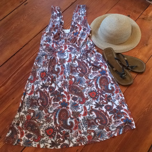 Zara Dresses & Skirts - 🕶Zara Collection L paisley empire deep v sundress